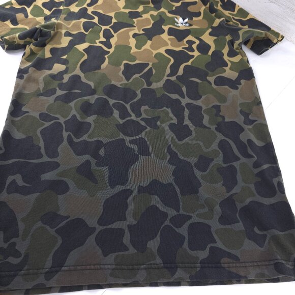 ADIDAS ORIGINALS CAMO OMBRE T-SHIRT MEN'S SIZE MEDIUM 100% COTTON BLACK GREEN - Picture 4 of 8